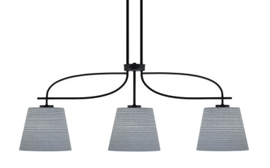 Cavella 3 Light Steel Small Island Pendant 41.75 Inch Length by Toltec - 3936-MB-4082