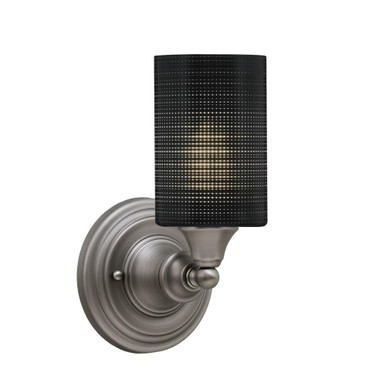 1 Light Cylinder Matrix Glass Wall Sconce 10.75 Inch Tall by Toltec - 40-406