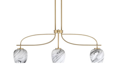 Cavella 3 Light Small Island Pendant 38 Inch Length by Toltec - 3936-4819