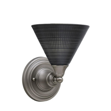 1 Light Cone Glass Wall Sconce 9.5 Inch Tall by Toltec - 40-4093