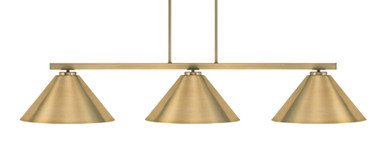 Atlas 3 Light Oversized Island Pendant 49.75 Inch Length by Toltec - 4523-MB-420-CH