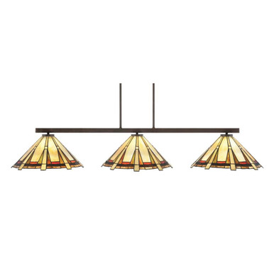 Atlas 3 Light Large Island Pendant 52.5 Inch Length by Toltec - 4523-DG-934