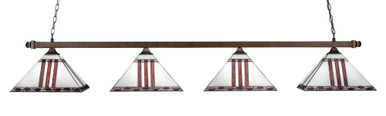Square 4 Light Medium Island Pendant by Toltec - 404-BRZ-958