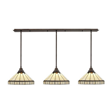 Any 3 Light Linear Pendant 59 Inch Length by Toltec - 48-15-95-59