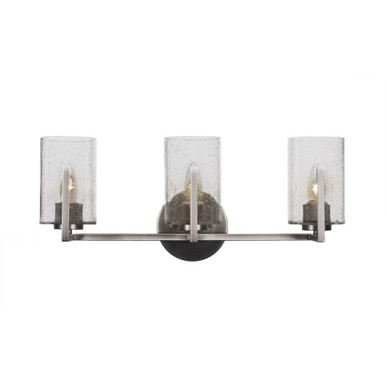 Atlas 3 Light White Muslin Vanity Light by Toltec - 4513-21-875-21