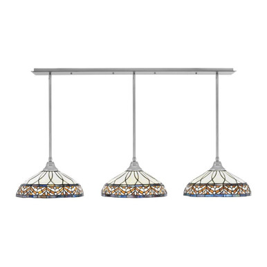 Any 3 Light Steel Large Linear Pendant 60 Inch Length by Toltec - 48-16-10-60