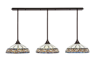 Any 3 Light Steel Large Linear Pendant 60 Inch Length by Toltec - 48-16-10-60