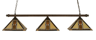 Square 3 Light Small Island Chandelier by Toltec 403-14115535 - 403-14115535