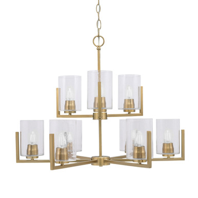 Atlas 9 Light Large Chandelier by Toltec 4509-GP-310 - 4509-GP-310