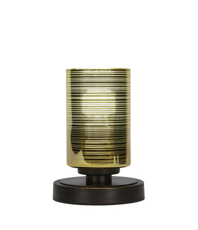 Luna 1 Light Accent Table Lamp 8 x 5.5 Inches by Toltec  - 51-DG-6400