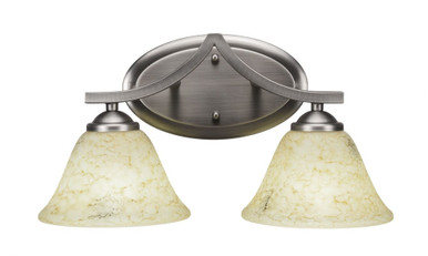 Zilo 2 Light Steel Vanity Light 15.75 Inch Length by Toltec - 552--825-1575