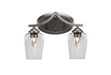 Zilo 2 Light Vanity Light 10.5 Inch Tall by Toltec - 552-1375-105