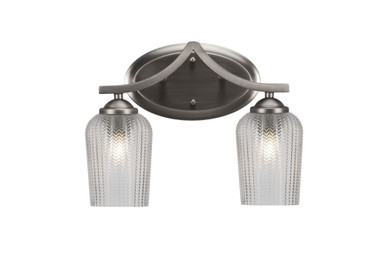 Zilo 2 Light Vanity Light 11.5 Inch Tall by Toltec - 552-1425-115