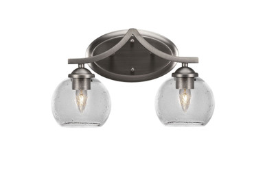 Zilo 2 Light Vanity Light 9.25 Inch Tall by Toltec - 552-1475-925