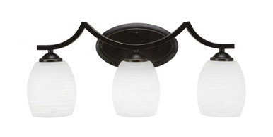 Zilo 3 Light Steel Vanity Light 22 Inch Length by Toltec - 553--975-22