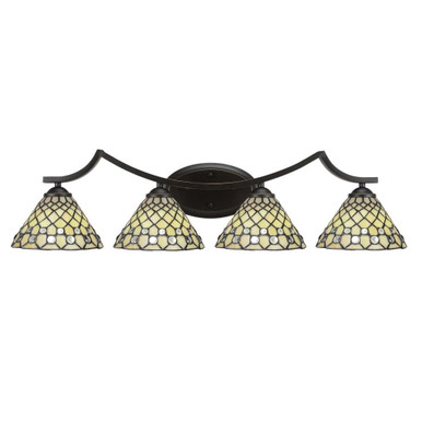 Zilo 4 Light Vanity Light 33 Inch Length by Toltec - 554-33-85-875