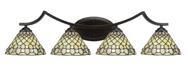 Zilo 4 Light Vanity Light 33 Inch Length by Toltec - 554-33-85-875