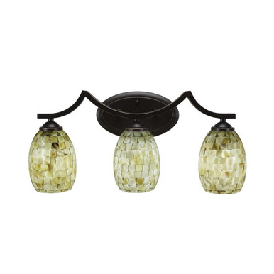 Zilo 3 Light Steel Vanity Light 21.75 Inch Length by Toltec - 553--105-2175