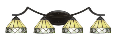 Zilo 4 Light Vanity Light 32.5 Inch Length by Toltec - 554-325-85-85