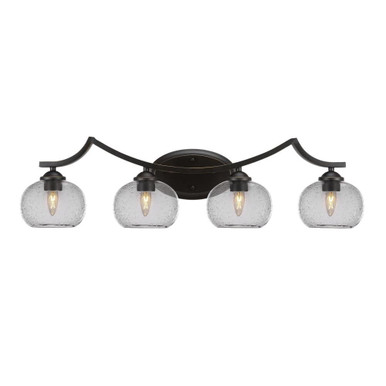 Zilo 4 Steel Light Vanity Light 32.75 Inch Length by Toltec - 554-3275-875-85