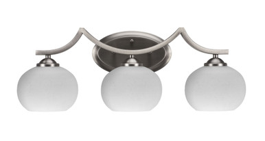 Zilo 3 Light Steel Vanity Light 24 Inch Length by Toltec - 553-24-875