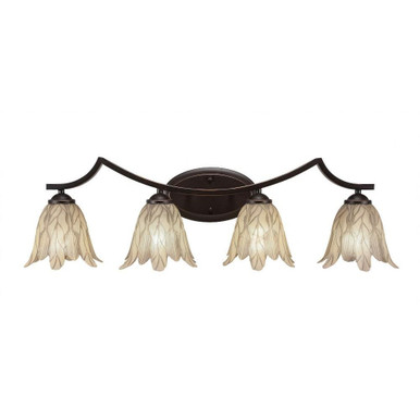 Zilo 4 Light Vanity Light 8 Inch Tall by Toltec - 554--8-3275