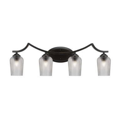 Zilo 4 Light Textured Vanity Light by Toltec - 554-3125-1075-775