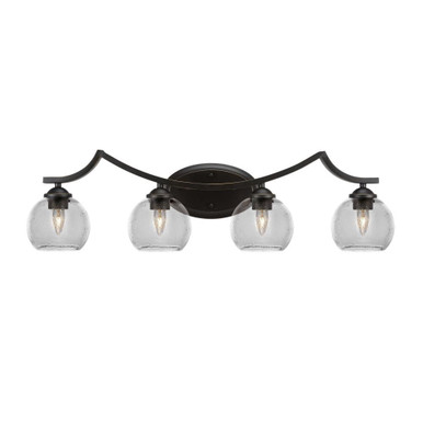 Zilo 4 Light Steel Vanity Light 31.75 Inch Length by Toltec - 554-3175-925-8