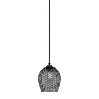Zilo 1 Light Stem Hung Small Pendant 9.5 Inch Tall by Toltec - 560-MB-4902