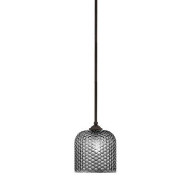 Zilo 1 Light Stem Hung Small Pendant 8.5 Inch Tall by Toltec - 560-MB-4912