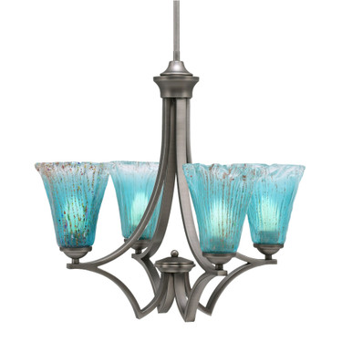 Zilo 4 Light Medium Chandelier by Toltec 564-GP-725 - 564-GP-725