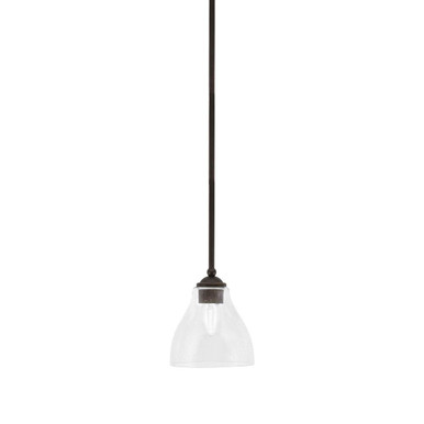 Zilo 1 Light Stem Hung Small Pendant 7.25 Inch Tall by Toltec - 560-MB-4760