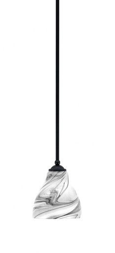 Zilo 1 Light Stem Hung Small Pendant 7.25 Inch Tall by Toltec - 560-MB-4760