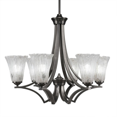 Zilo 6 Light Large Chandelier by Toltec 566-265225 - 566-265225