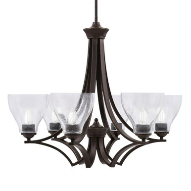 Zilo 6 Light Large Chandelier by Toltec 566-DG-4760