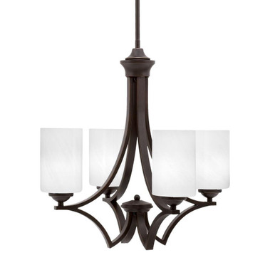 Zilo 4 Light Small Chandelier by Toltec 564-GP-3001