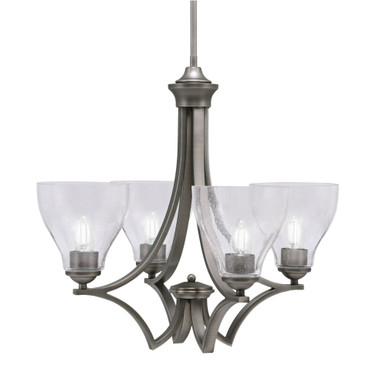 Zilo 4 Light Medium Chandelier by Toltec 564-GP-4760 - 564-GP-4760