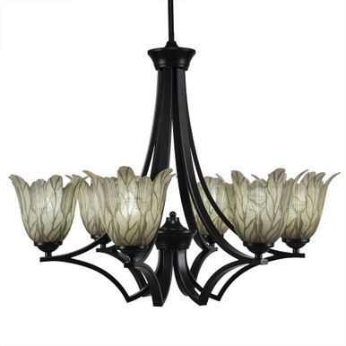 Zilo 6 Light Large Chandelier by Toltec 566-28225 - 566-28225