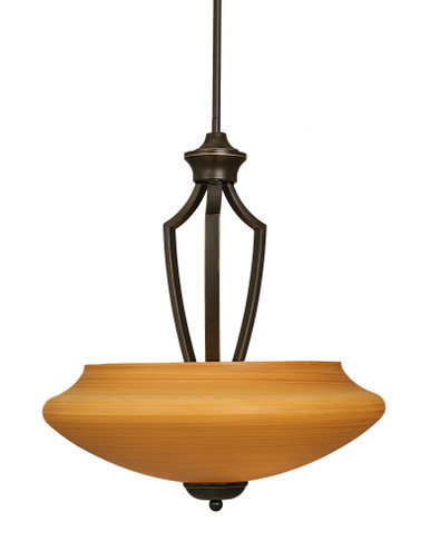 Zilo 3 Light Steel Large Pendant by Toltec - 567-18-21-