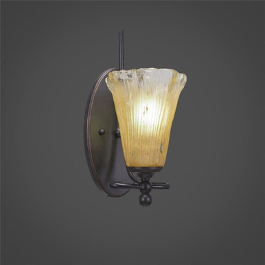 Capri 1 Light Wall Sconce 9 Inch Wide by Toltec - 591-9-13-55