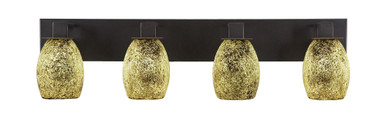 Apollo 4 Light Fusion Glass Vanity Light 32.75 Inch Length by Toltec - 584--825-3275