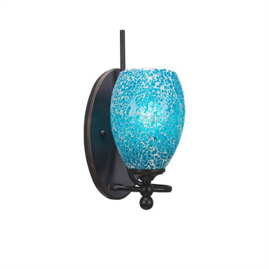 Capri 1 Light Fusion Glass Wall Sconce 12.75 Inch Tall by Toltec - 591-5-1275-