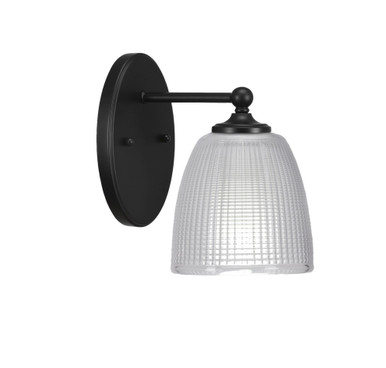 Capri 1 Light Ribbed Glass Wall Sconce 8 Inch Tall by Toltec - 5911-85