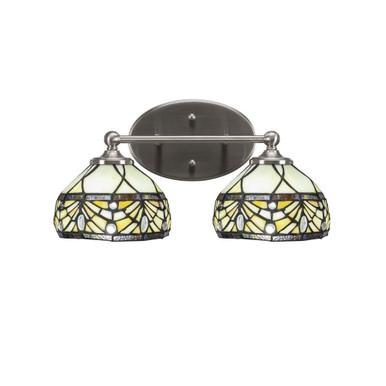 Capri 2 Light Art Glass Vanity Light 15.75 Inch Length by Toltec - 5912-81575
