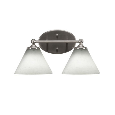 Capri 2 Light Muslin Glass Vanity Light 16 Inch Wide by Toltec - 5912-82516