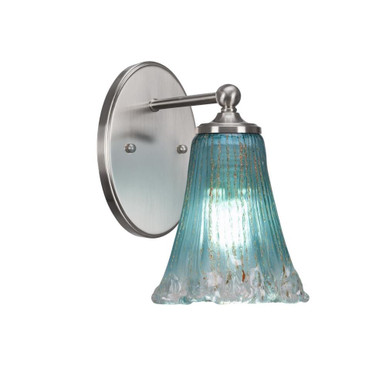Capri 1 Light Fluted Glass Wall Sconce 9.25 Inch Tall by Toltec - 5911-92555