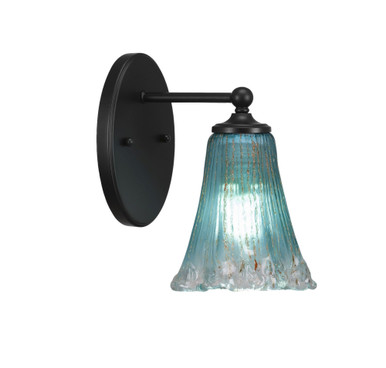 Capri 1 Light Fluted Glass Wall Sconce 9.25 Inch Tall by Toltec - 5911-92555
