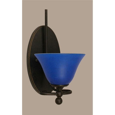 Capri 1 Light Cone Glass Wall Sconce 13 Inch Tall by Toltec - 591--13-7