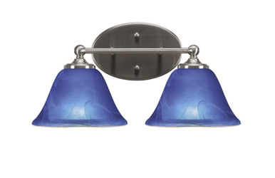 Capri 2 Light Steel Vanity Light 15.75 Inch Length by Toltec - 5912-751575