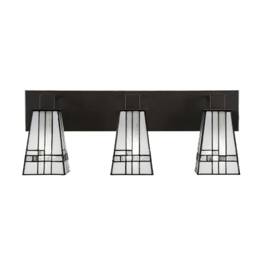 Apollo 3 Light Art Glass Vanity Light 23.5 Inch Length by Toltec - 583--925-235